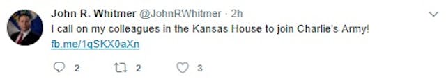 Rep. John R. Whitmer tweet supporting Charlie Gard Rep. John R. Whitmer tweet supporting Charlie Gard