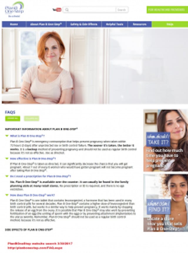 Plan B website Plan B website