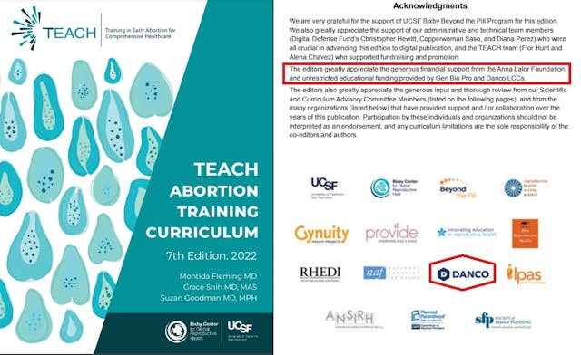 TEACH Abortion Training Curriculum 7th edition 2022 funded by Danco and GenBioPro Image: TEACH Abortion Training Curriculum 7th edition 2022 funded by Danco and GenBioPro