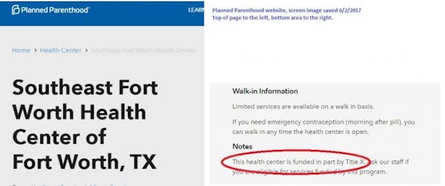 PP Center funded by TitleX tax money (SE Fort Worth, TX) The Fungibility Factor: Yes, your tax dollars fund abortions at Planned Parenthood image
