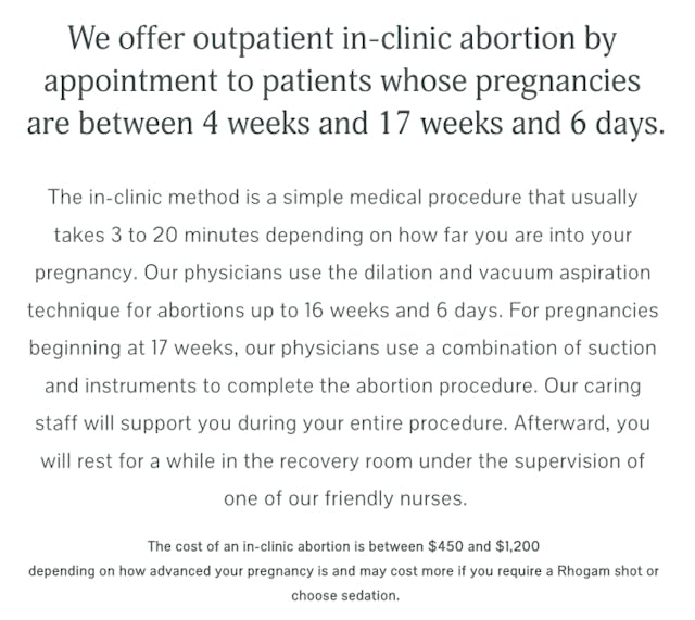 Screenshot: Women’s Health Center of West Virginia. Screenshot: Women’s Health Center of West Virginia.