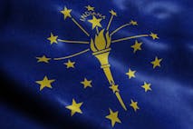 Photo: Ahmed Zaggoudi/Getty Images State of Indiana Waving Flag in 3D