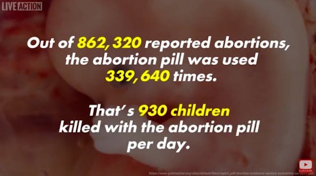 Screenshot: Number killed by abortion pill per day WATCH: ‘The True Story Behind the Abortion Pill’ details dangers and major players behind the deadly drug image