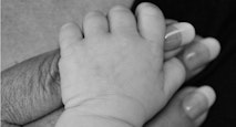 Grandma’s Hands Black and White