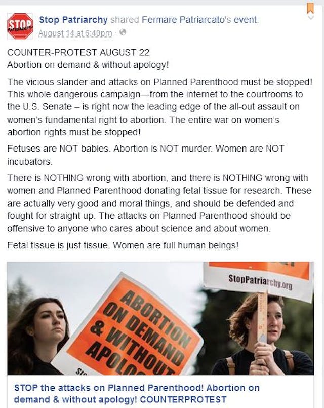 STop Patriarchy PP Protests