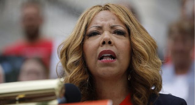 WASHINGTON, DC – JUNE 24: Rep. Lucy McBath (D-GA), whose son was killed by gun violence, speaks during an event before voting on the Bipartisan Safer Communities Act in front of the House of Representatives on June 24, 2022…. (Photo by Chip Somodevilla/Getty Images) WASHINGTON, DC – JUNE 24: Rep. Lucy McBath (D-GA), whose son was killed by gun violence, speaks during an event before voting on the Bipartisan Safer Communities Act in front of the House of Representatives on June 24, 2022…. (Photo by Chip Somodevilla/Getty Images)