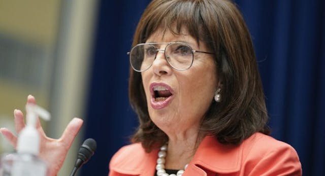 WASHINGTON, DC – JUNE 08: Rep. Jackie Speier (D-CA) speaks during a House Committee on Oversight and Reform hearing on gun violence on June 8, 2022 in Washington, DC. (Photo by Andrew Harnik-Pool/Getty Images) WASHINGTON, DC – JUNE 08: Rep. Jackie Speier (D-CA) speaks during a House Committee on Oversight and Reform hearing on gun violence on June 8, 2022 in Washington, DC. (Photo by Andrew Harnik-Pool/Getty Images)