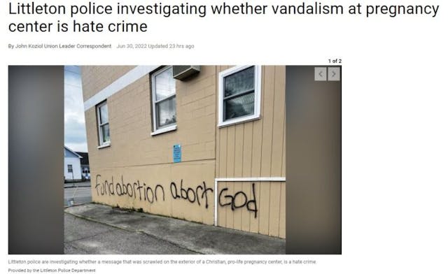 Image: Pathways PRC Littleton NH PRC Vandalized June 28 (Image: Union Leader)
