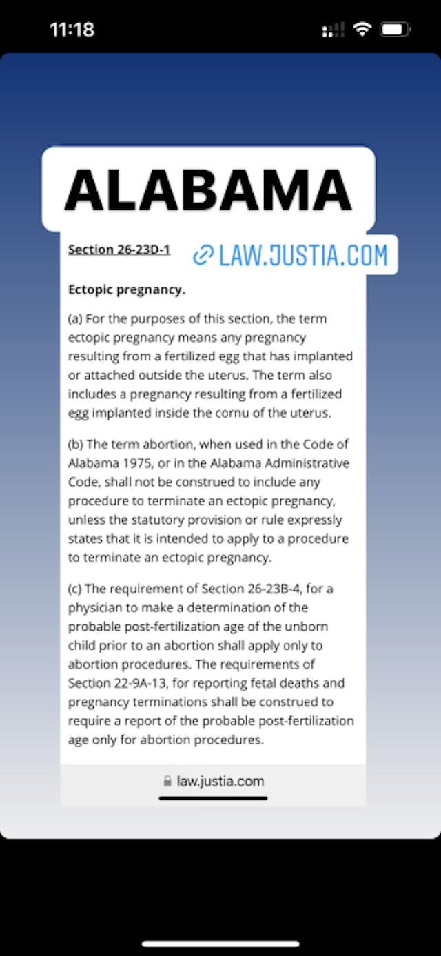 FACT: Treatments for miscarriage and ectopic pregnancy are legal in every state image