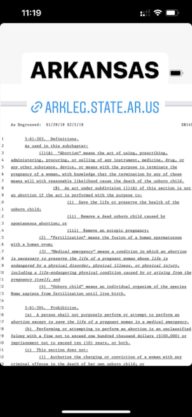 FACT: Treatments for miscarriage and ectopic pregnancy are legal in every state image