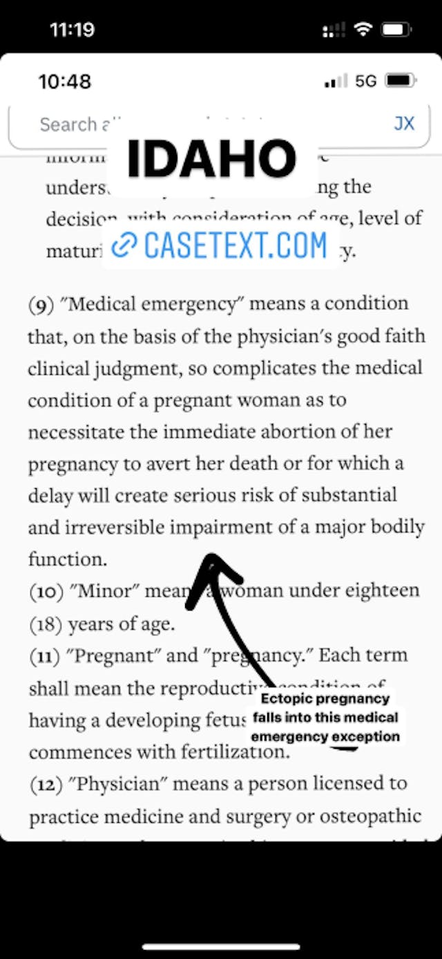 FACT: Treatments for miscarriage and ectopic pregnancy are legal in every state image