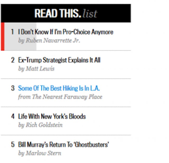 Screenshot of The Daily Beast website on Monday night. Screenshot of The Daily Beast website on Monday night.