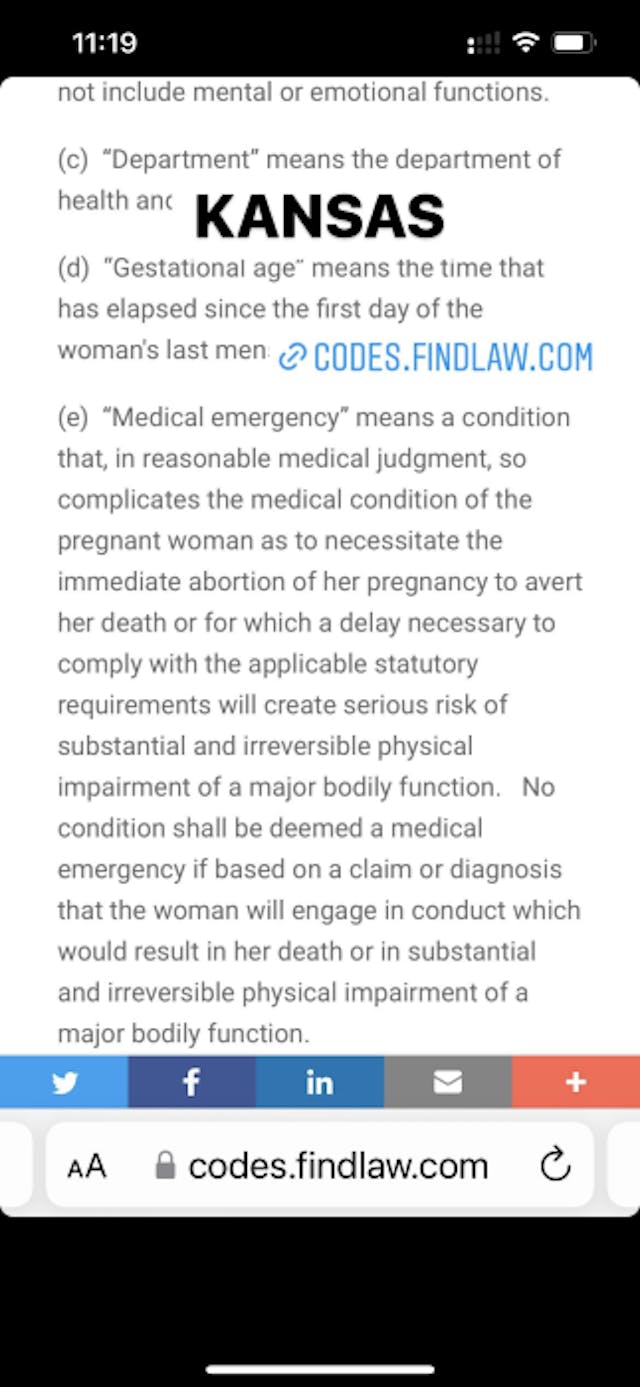 FACT: Treatments for miscarriage and ectopic pregnancy are legal in every state image
