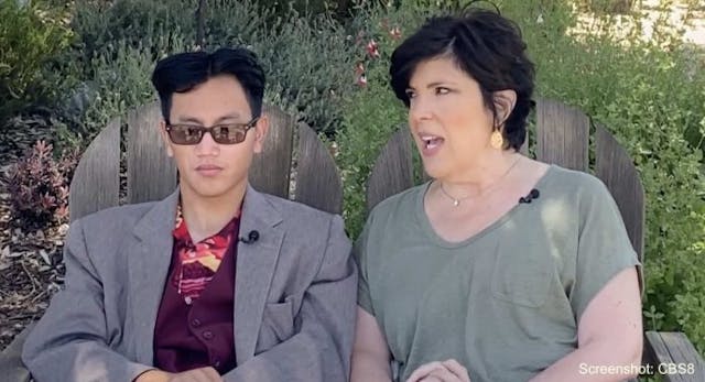 Sam Ettore and adoptive mom, Hope (Screenshot: CBS8) Sam Ettore and adoptive mom, Hope (Screenshot: CBS8)