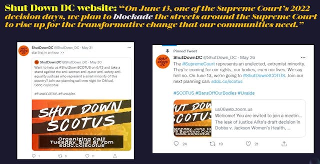 ShutDownDC plans to block Supreme Court June 13 Image: ShutDownDC plans to block Supreme Court June 13