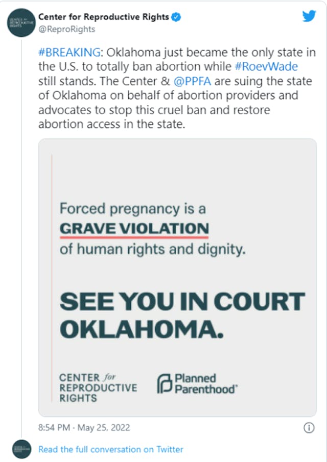 Planned Parenthood files lawsuit to block Oklahoma abortion law image