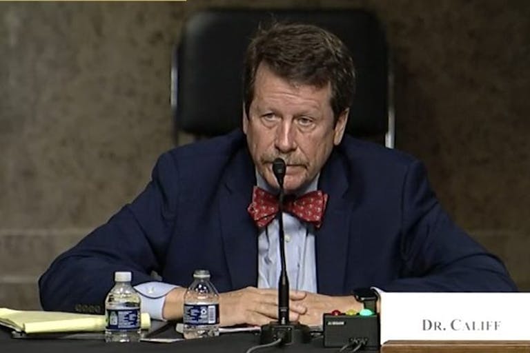 Robert Califf Dec 14, 2021 Senate hearing for FDA Commissioner asked about the abortion pill