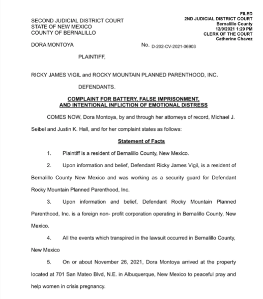 Pro-life activist sues Planned Parenthood security guard for illegally handcuffing, detaining her image