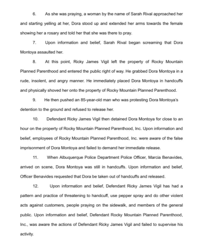 Pro-life activist sues Planned Parenthood security guard for illegally handcuffing, detaining her image