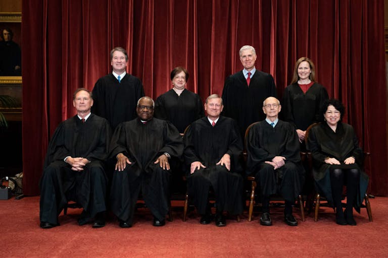 Supreme Court Justices Pose For Formal Group Photo