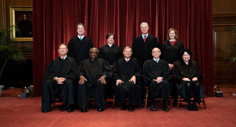 Supreme Court Justices Pose For Formal Group Photo
