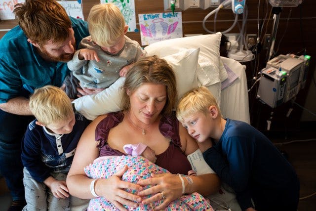 Pro-life ministry founder’s daughter Ember is born, spends precious hour with family after birth image