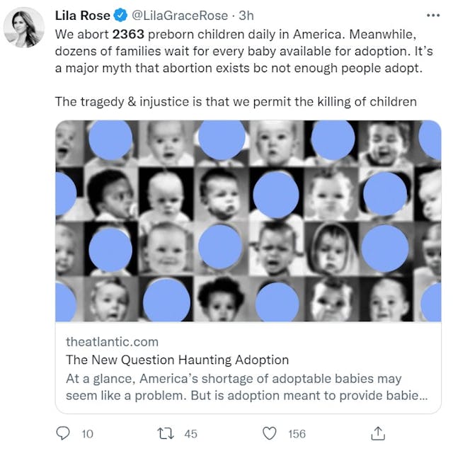 Lila Rose on 2,363 abortions daily (Image: Twitter) Image: Lila Rose on 2363 babies aborted every day (Image: Twitter)