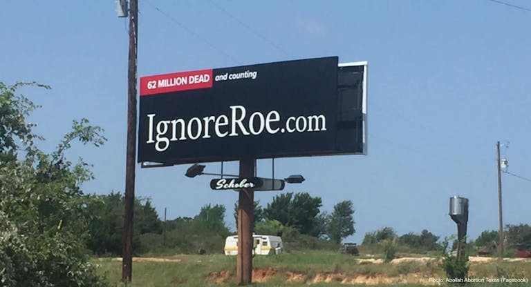 billboard abolish abortion texas