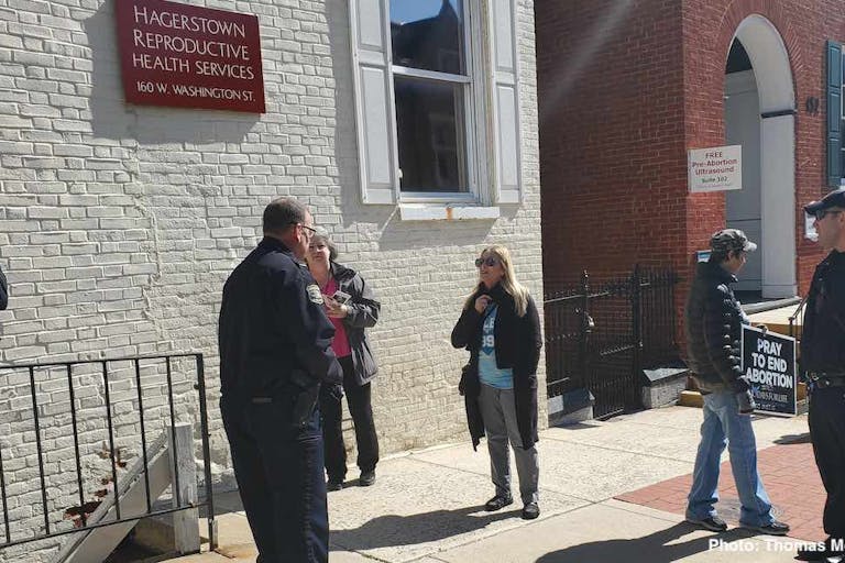 MD client with police hagerstown