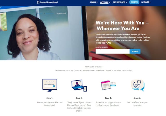 Planned Parenthood offers telemedicine/ telehealth including abortion Image: Planned Parenthood offers telehealth including abortion