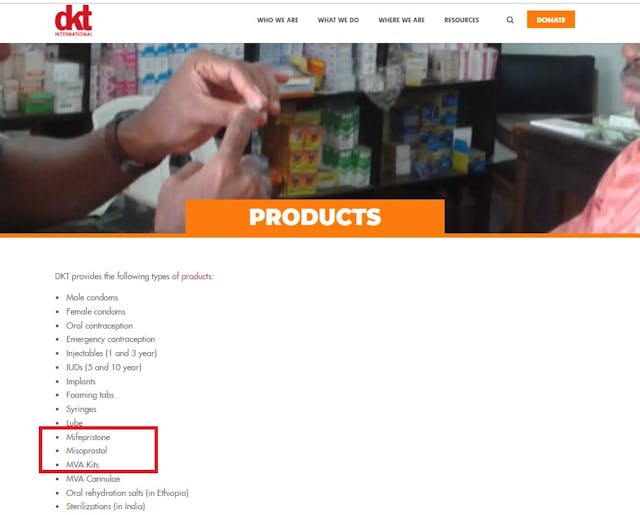Image: DKT International funded by Gates Foundation sells abortion pills