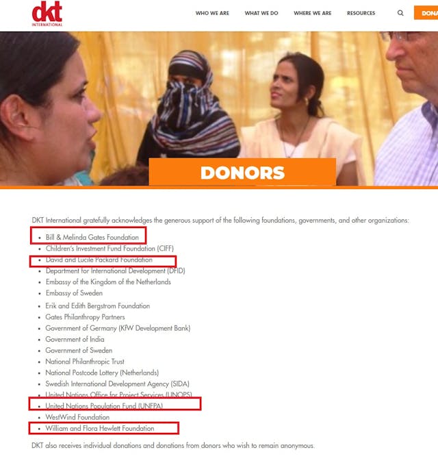 DKT International sells abortion pills funded by Gates and Packard Foundation Image: DKT International sells abortion pills funded by Gates and Packard Foundation