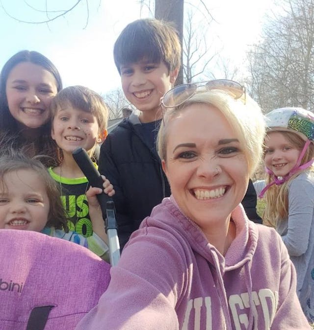 Erika Kapustinski and her family. Photo courtesy of Kapustinski. conceived in rape, abortion, facebook