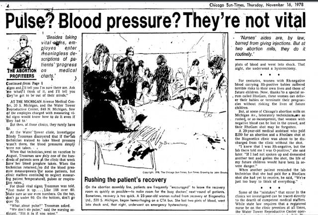 Image: Abortion Profiteers Chicago Sun Times part five abortion staffers