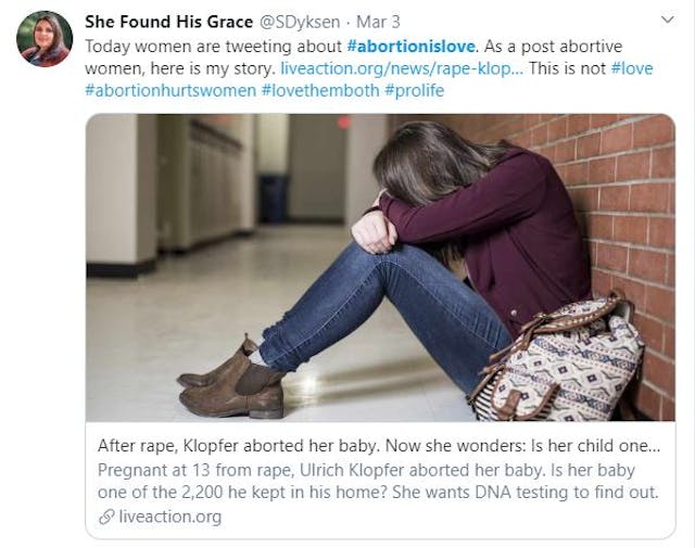 Post-abortive women respond to #AbortionIsLove trending on Twitter image