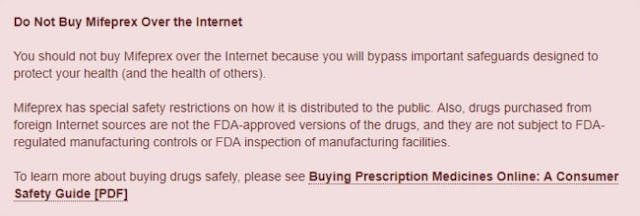 FDA warns consumers to not buy abortion pills over the internet (Image: FDA) Image: FDA warns consumers to not buy abortion pills over the internet (Image: FDA)