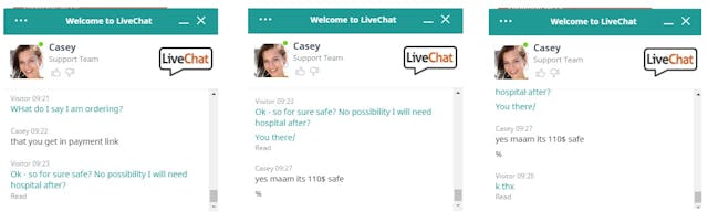SafeAbortionRX illegal abortion pill 03202020 chat with Casey claims 110 percent safe Image: SafeAbortionRX illegal abortion pill 03202020 chat with Casey claims 110 percent safe