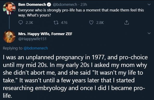 The Federalist publisher asked Twitter users why they’re pro-life — the answers were amazing image