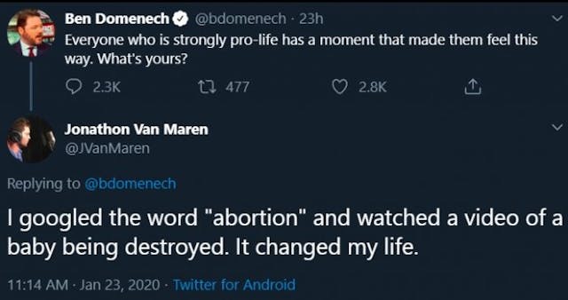 The Federalist publisher asked Twitter users why they’re pro-life — the answers were amazing image
