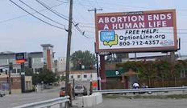 Two pro-life billboards near Planned Parenthood removed after threat from billboard stand owner image