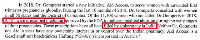 Aid Access responds to FDA warning letter admits illegally dispensing abortion pills Image: Aid Access responds to FDA warning letter admits illegally dispensing abortion pills