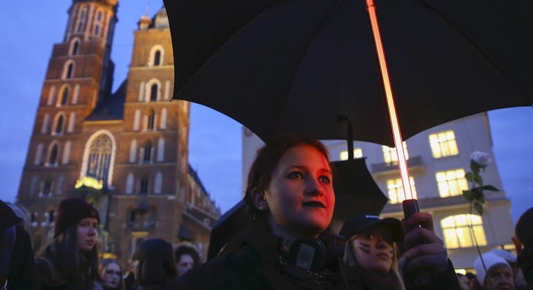 ‘Black Friday’ Feminists strike against Abortion Law in Poland