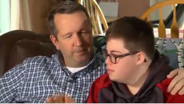 Jake and ‘Dave the Dad’. Screenshot CBS12 screenshot CBS12