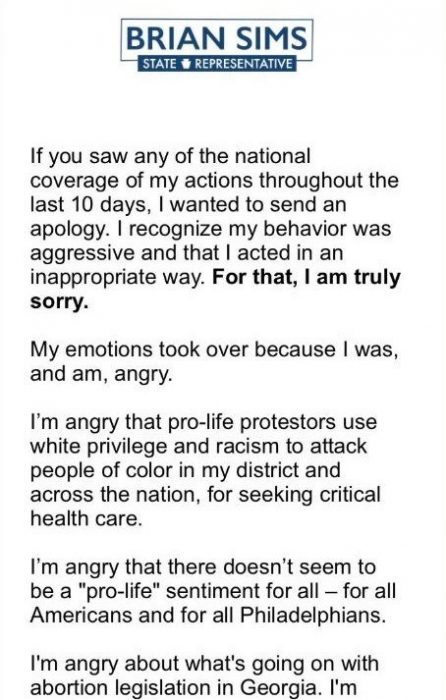 Are minorities better off aborted? Rep. Brian Sims just might think so. image