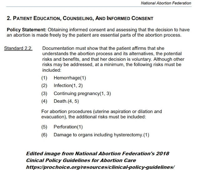 NAF 2018 Clinical Guidelines first trimester abortion risk Image: NAF 2018 Clinical Guidelines first trimester abortion risk
