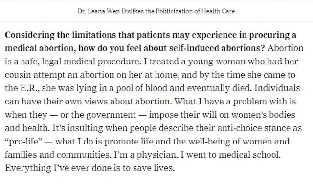 Image: New York Times asks Planned Parenthood prez about self-managed abortion