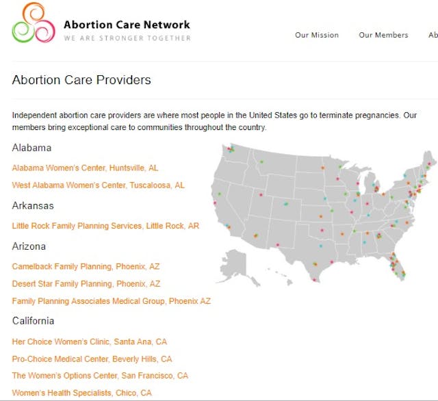 Image: ACN Abortion Care Providers List