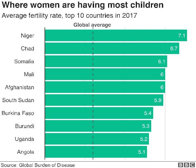 world highest fertility rates
