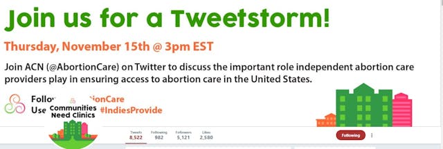 Abortion Care Network Tweetfest (Image: ACN Twitter) Image: Abortion Care Network Tweetfest (Image: ACN Twitter)