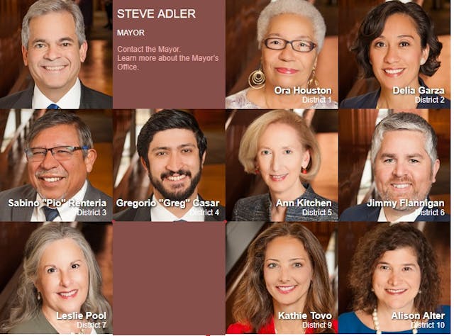 Austin Council members who votes to lease city building to Planned Parenthood (Image: 2018 Austin City Council members) Image:Austin Council members who votes to lease city building to Planned Parenthood (Image: 2018 Austin City Council members)